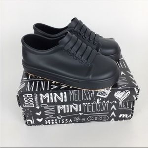 NEW Mini Melissa Black Jelly No tie Slip on Shoes